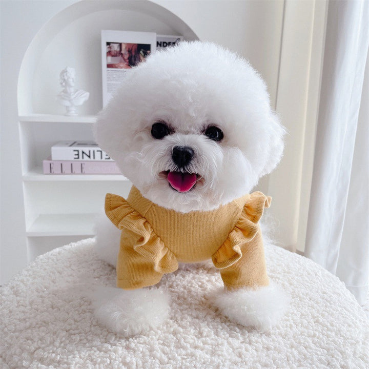 Dog Clothes Knitwear With Small Flying Sleeves