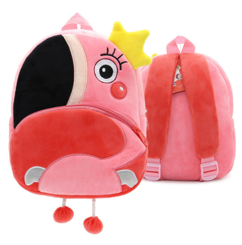 Children School Backpack Cartoon Rainbow  Design Soft Plush Material For Toddler Baby Girls Kindergarten Kids School Bags
