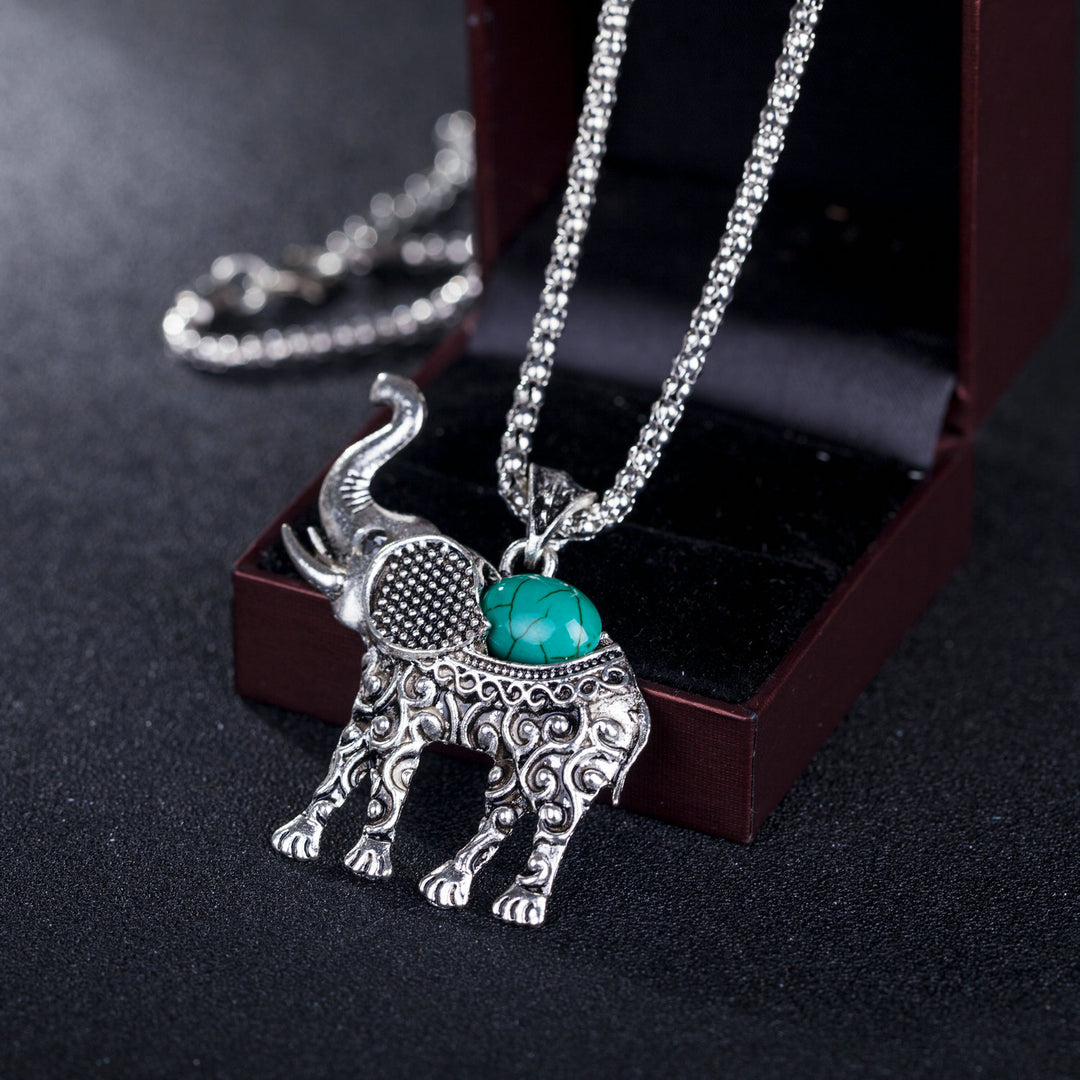 Turquoise Elephant Jewelry Set