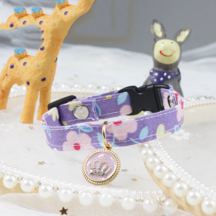 Lightly Adjustable Pet Accessories Sweet Floral Collar
