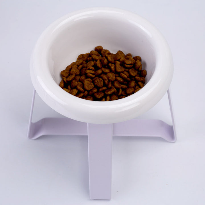 Pet Bowls Creative Antislip Cat Feeding Bowl Cat Food Bowl With Iron Stand 2 In 1 Pet Food Water Feeder Pet Feeding Supplies