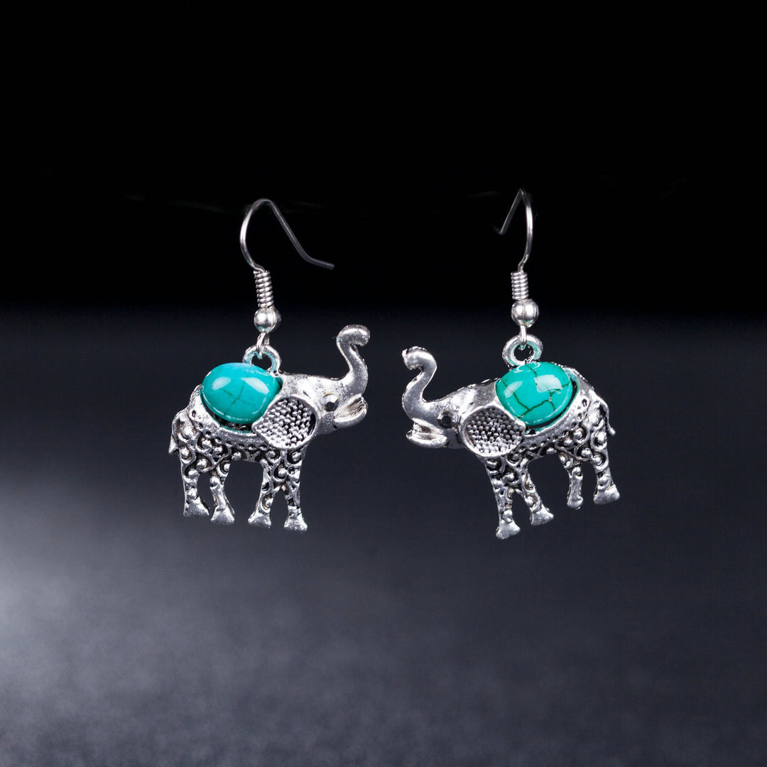 Turquoise Elephant Jewelry Set