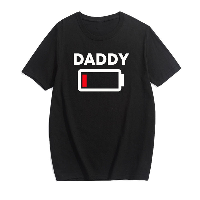 Father & Mother Matching Kids Full/Low Battery T-Shirt
