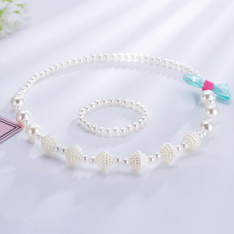Wholesaling new children necklaces creative children jewelry bracelets lovely sweet fashion children pearl necklaces