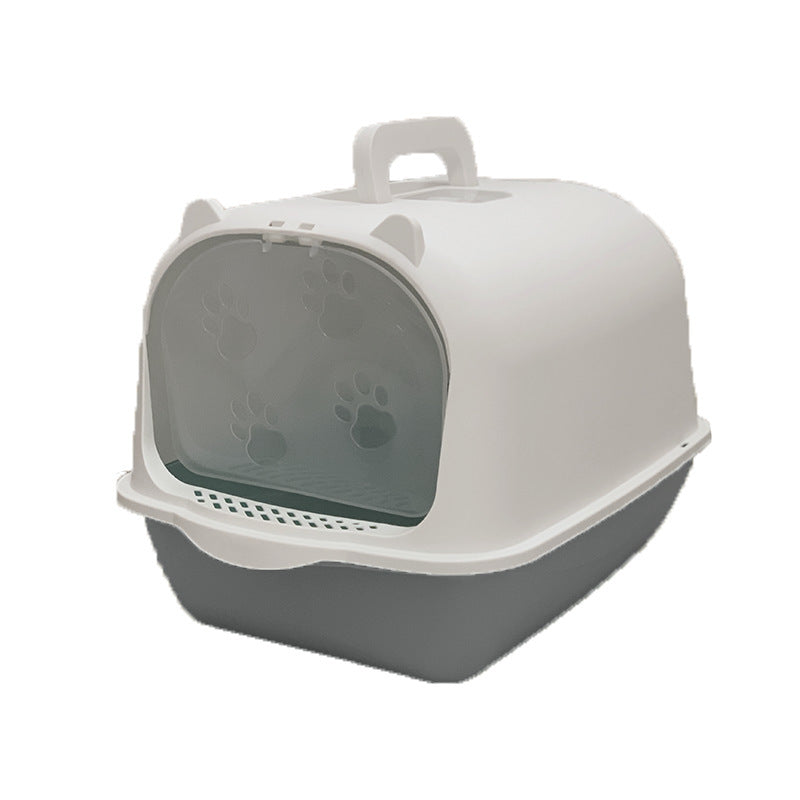 Oversized Splash-proof Cat With Sand In A Litter Box
