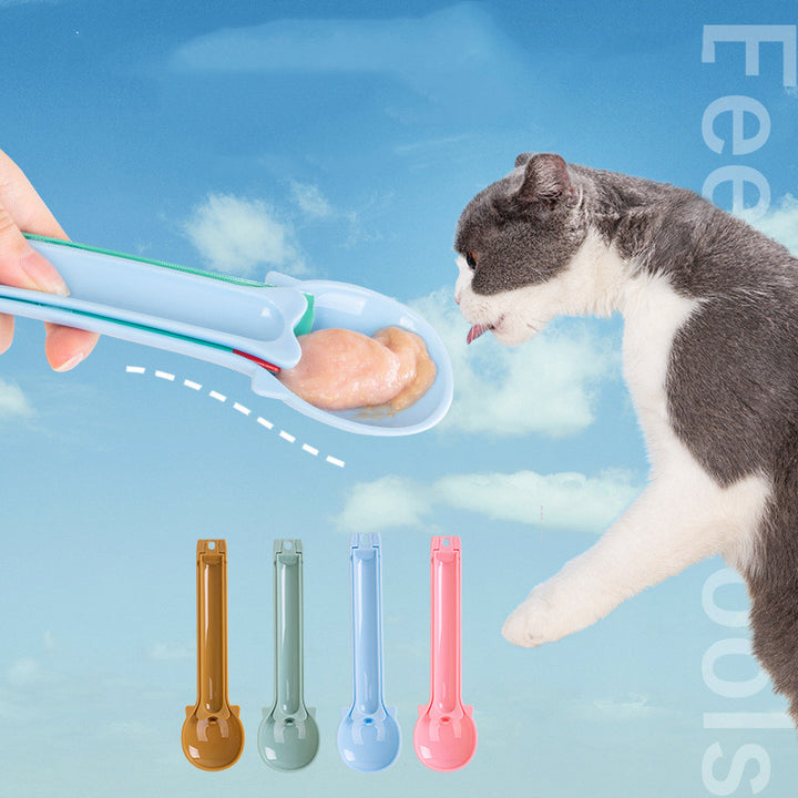 New Cat Squeeze Pet Liquid Snack Feeding Spoon