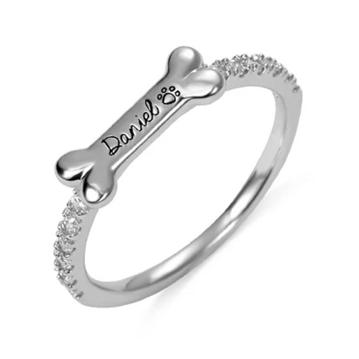Personalized Pet Cat Ears Name Ring Fashion Jewelry