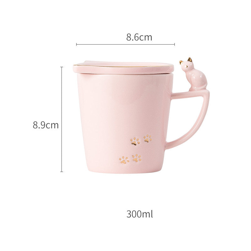 Fashionable Cute Cat Cartoon Ceramic Mug