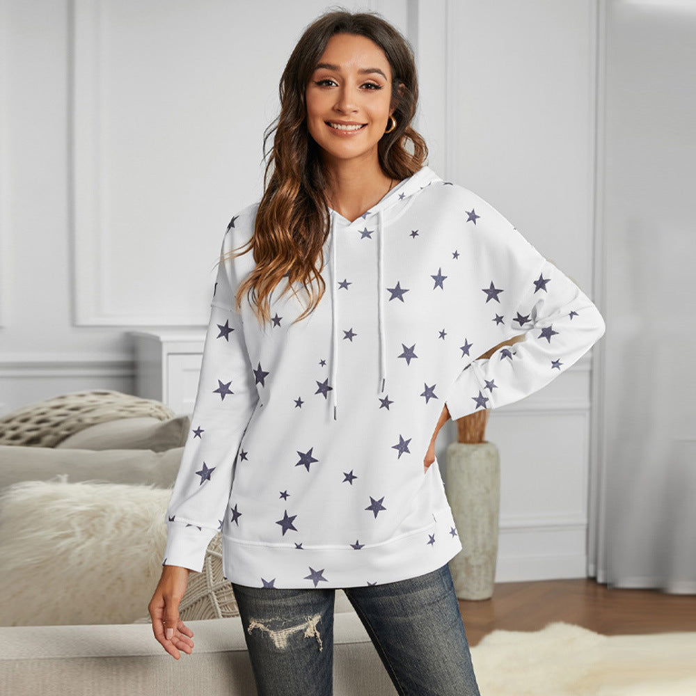 Loose-fitting V-neck Long Sleeves Top