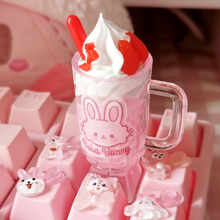 Girl's Personalized Ice Cream Cup Keycap Translucent