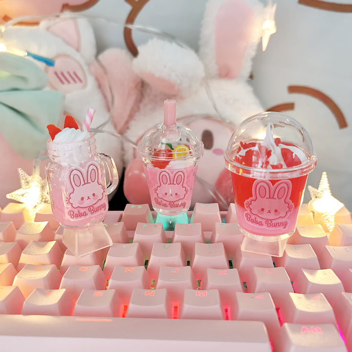 Girl's Personalized Ice Cream Cup Keycap Translucent
