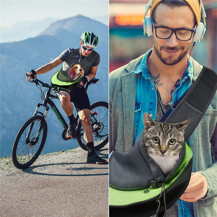 Travel Portable Crossbody Shoulder Bag Breathable Mesh Pet Backpack