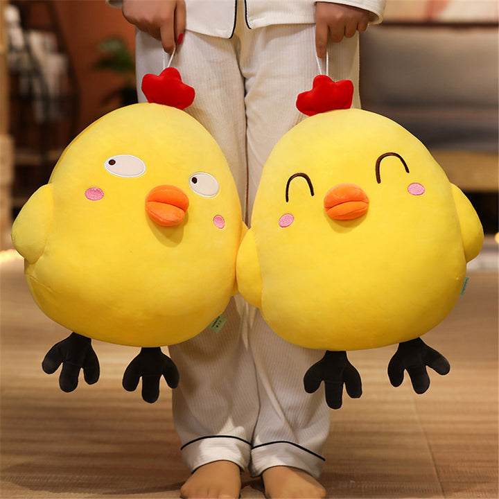 Cute Funny Expression Little Yellow Chicken Doll