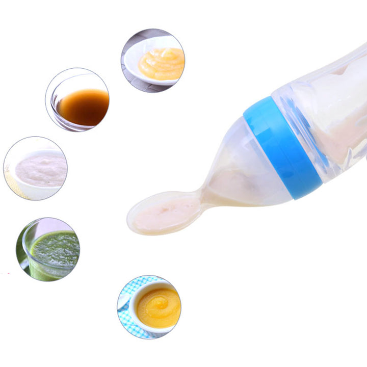 Baby Silicone Squeeze Training Feeding Bottle