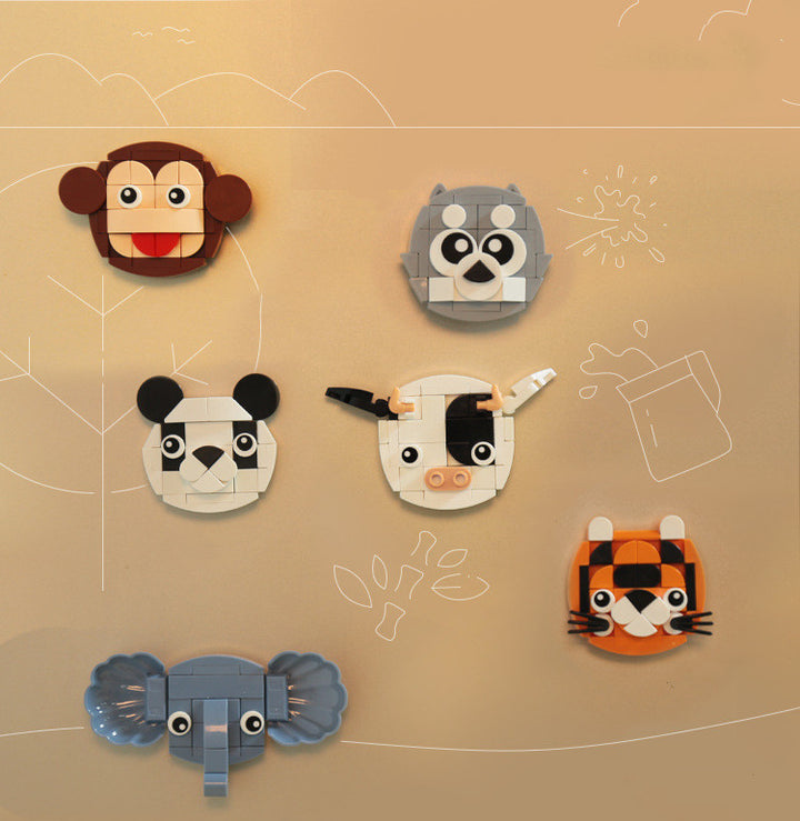 Animal Magnetic Fridge Magnet Assembled Building Block Toys For Children