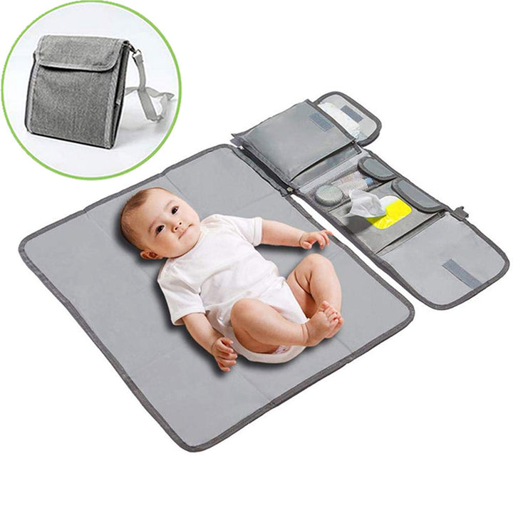 Multifunctional baby folding diaper pad