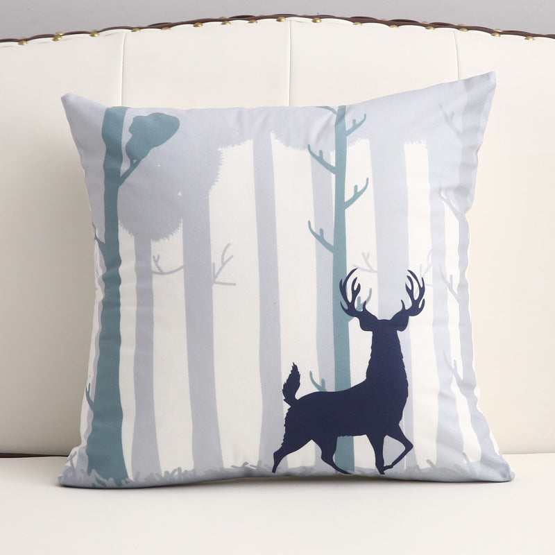 Cartoon short plush pillow