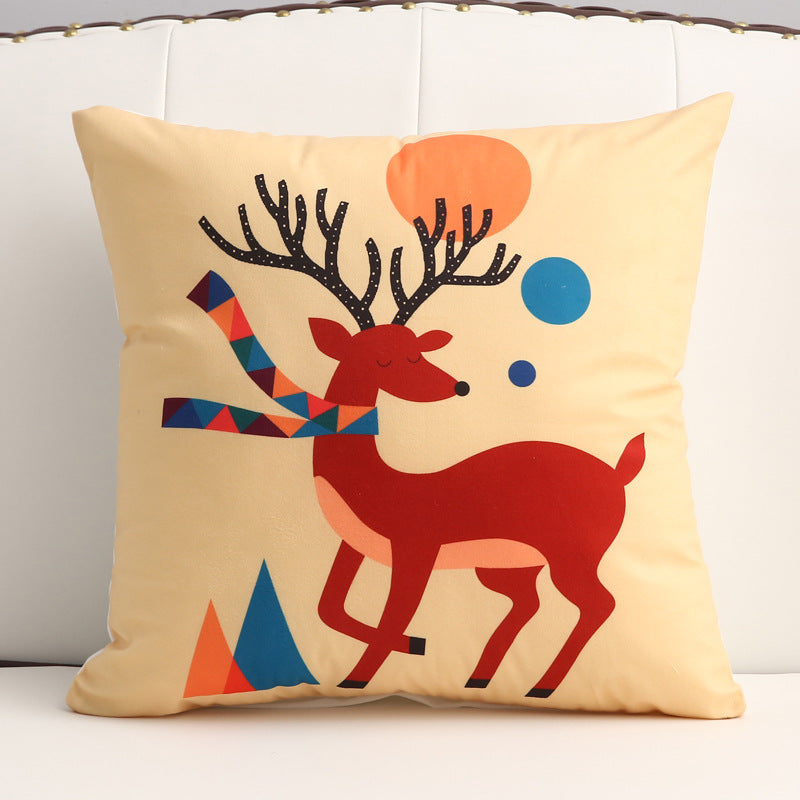 Cartoon short plush pillow