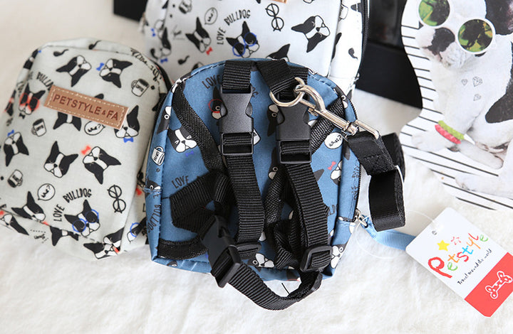 French Bulldog Face Prints Backpack