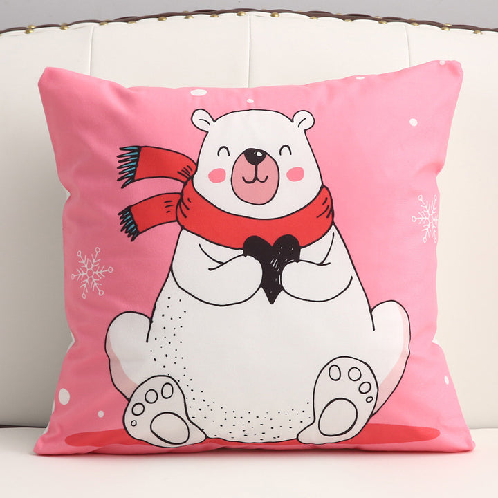 Cartoon short plush pillow
