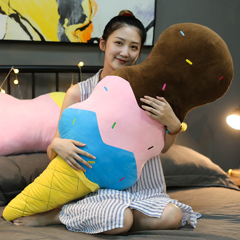 Simulation ice cream pillow plush toy