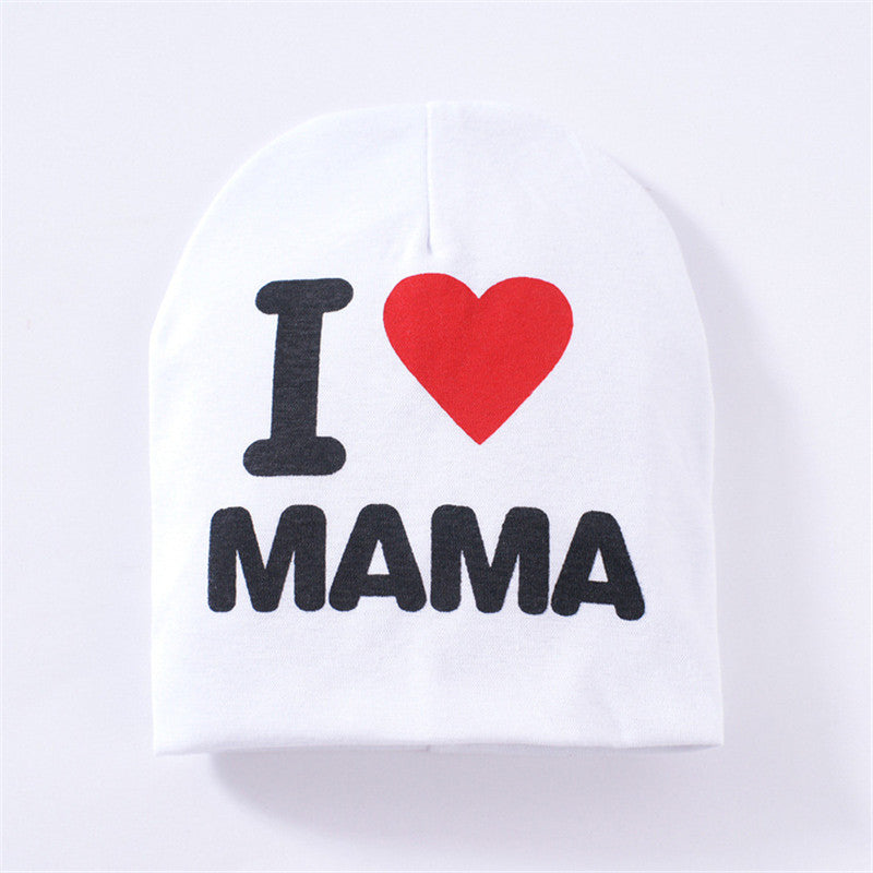 Baby “I Love Papa” Or “I Love Mama” Autumn & Winter Fleece Beanie