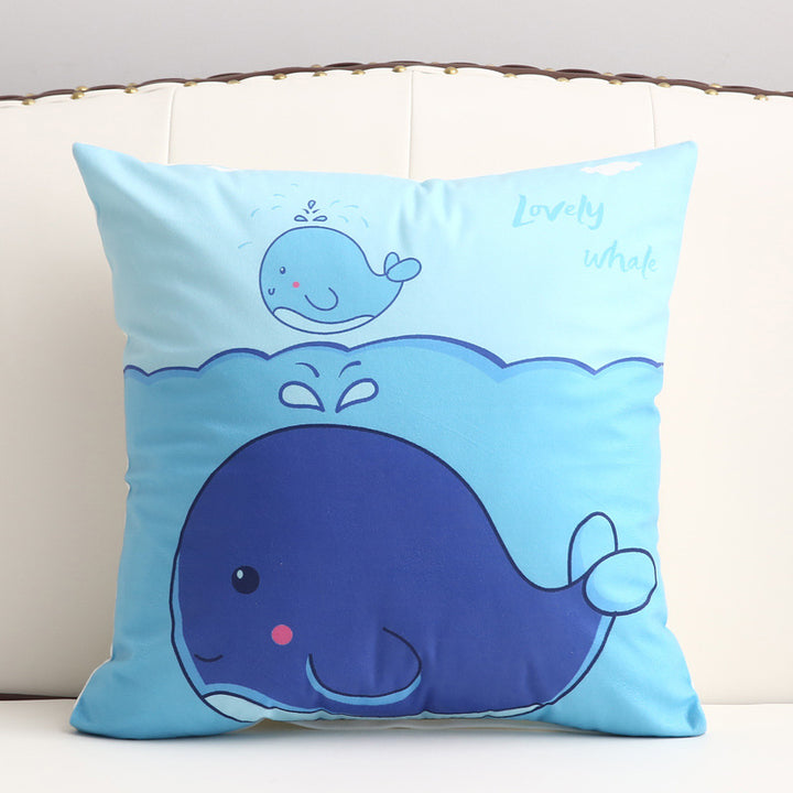 Cartoon short plush pillow