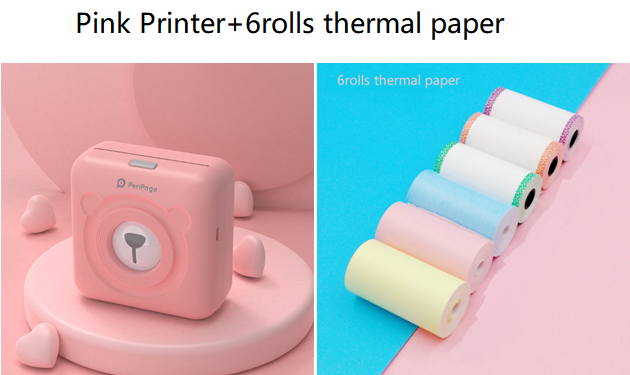 Mini Bliuetooth Wireless Thermal Printer Paper Sticker Label Printer