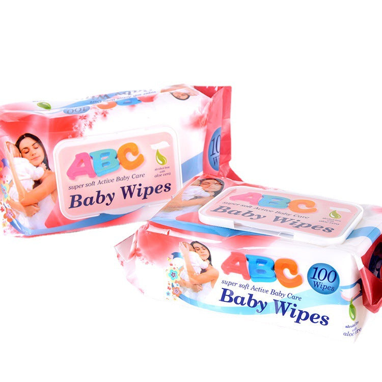 100 Pumping Baby Wipes Thickened Pearl Pattern Baby Wipes