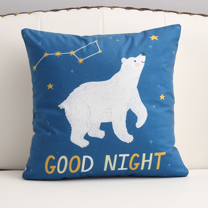 Cartoon short plush pillow