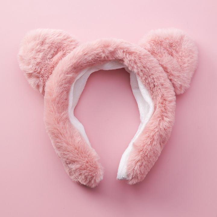 Korean hair accessories wide-brimmed cute plush panda ear headband hairpin