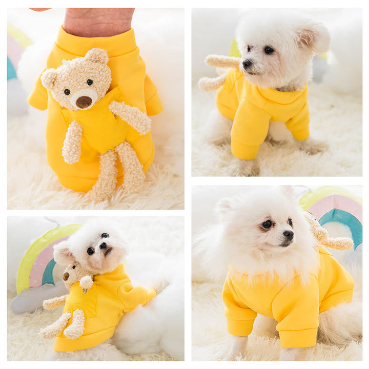 Cat cute teddy bear pet clothes two-legged clothes