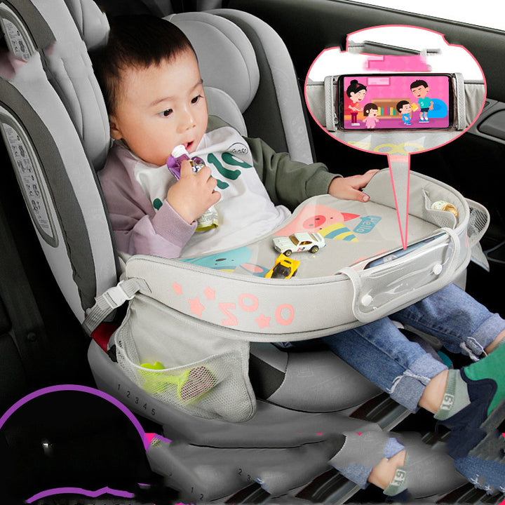 Car Baby Safety Seat Tray Child Car Storage Small Table