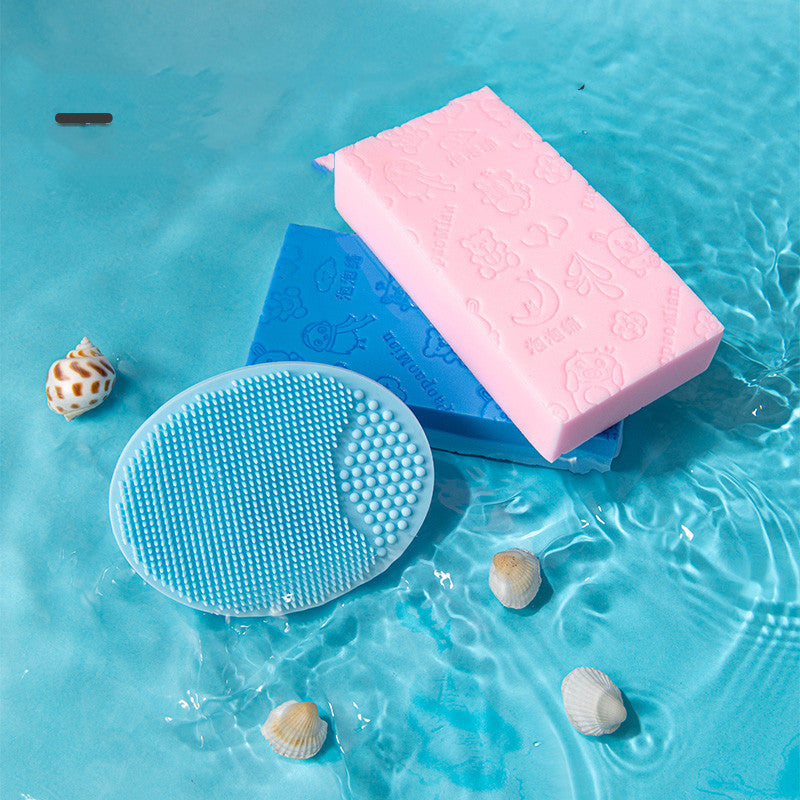 Baby Shampoo Brush Silicone Anti-dandruff Bath Sponge