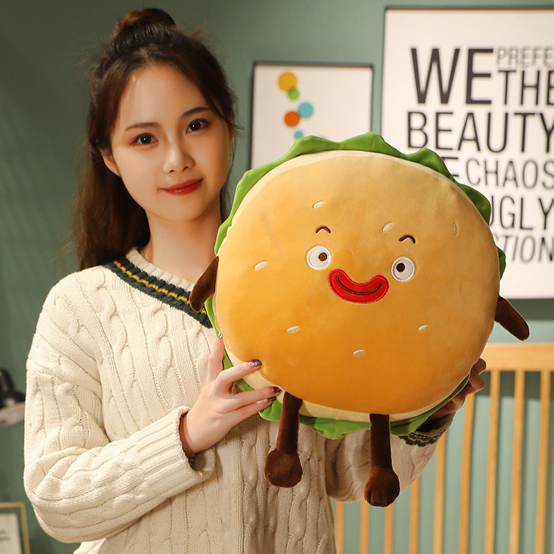Creative Plush Toy Cartoon Hamburger Pillow