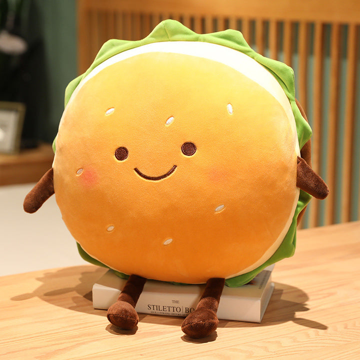Creative Plush Toy Cartoon Hamburger Pillow