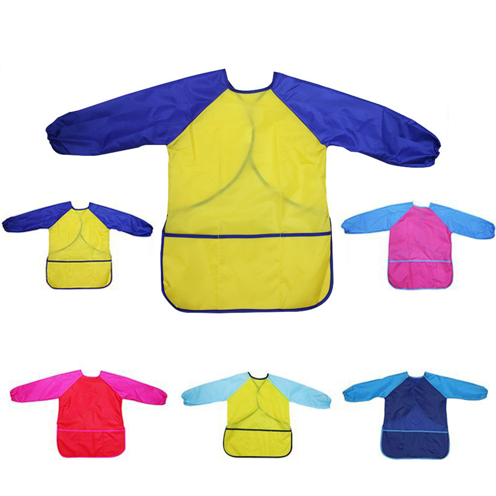 Aprons Learning Education Interesting Toys Waterproof Painting Apron Portable Children Smock Long Sleeve