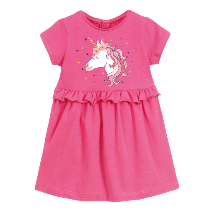 Girl Unicorn Short Sleeve Dress