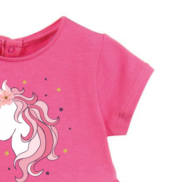 Girl Unicorn Short Sleeve Dress