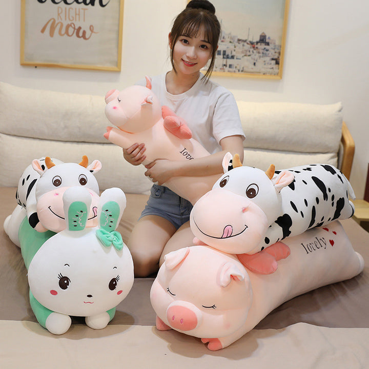 Throw Pillow Long Pillow Cute Rabbit Doll Plush Toys For Children