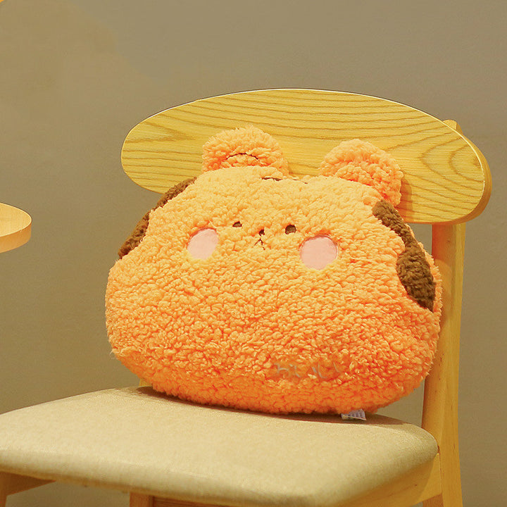 Creative Cartoon Hand Warming Plush Toy Cute Animal Head Pillow