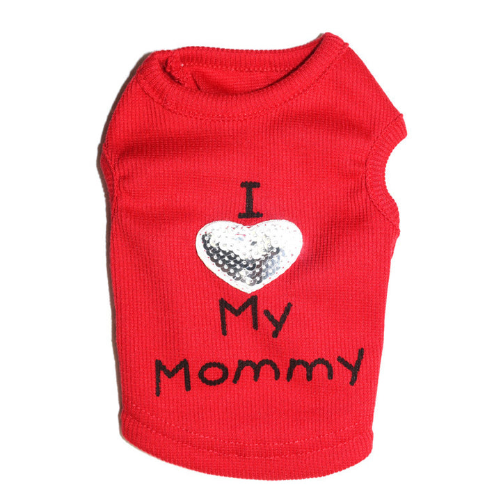Pet Supplies Dog Clothes Threaded Daddy Mommy 4 Pet Vest