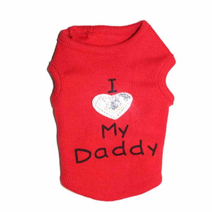 Pet Supplies Dog Clothes Threaded Daddy Mommy 4 Pet Vest