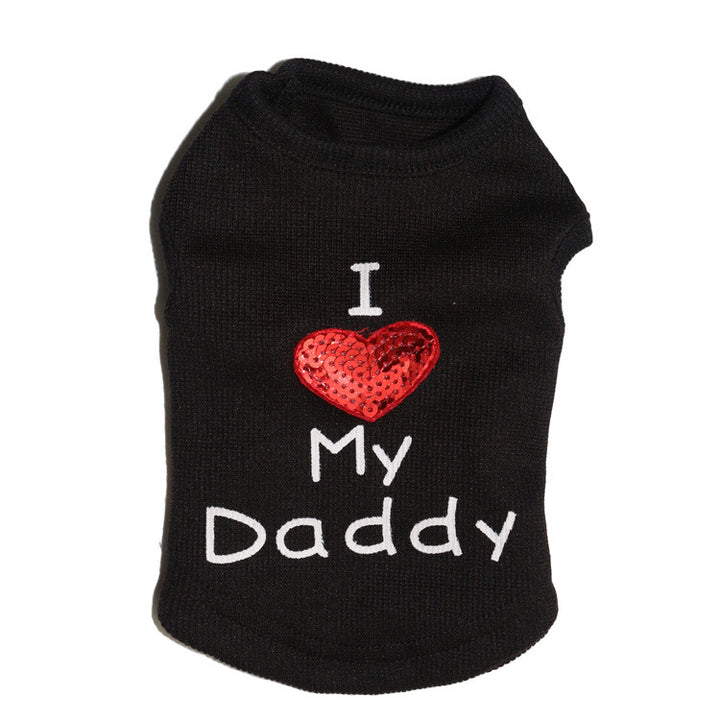 Pet Supplies Dog Clothes Threaded Daddy Mommy 4 Pet Vest