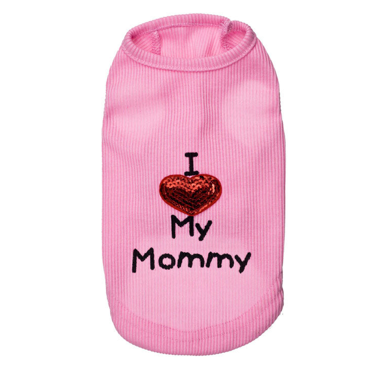 Pet Supplies Dog Clothes Threaded Daddy Mommy 4 Pet Vest