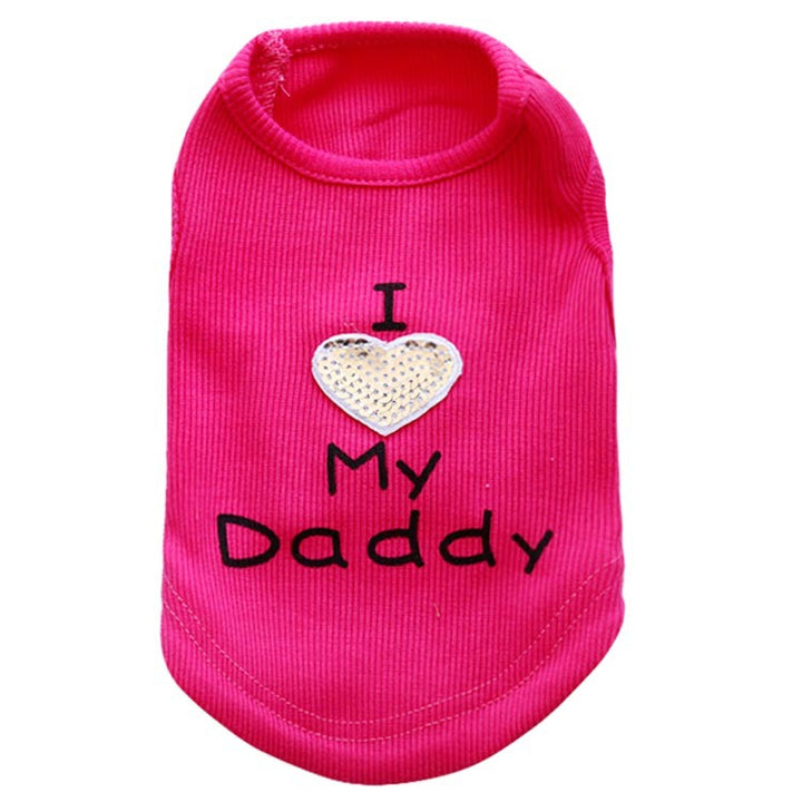 Pet Supplies Dog Clothes Threaded Daddy Mommy 4 Pet Vest