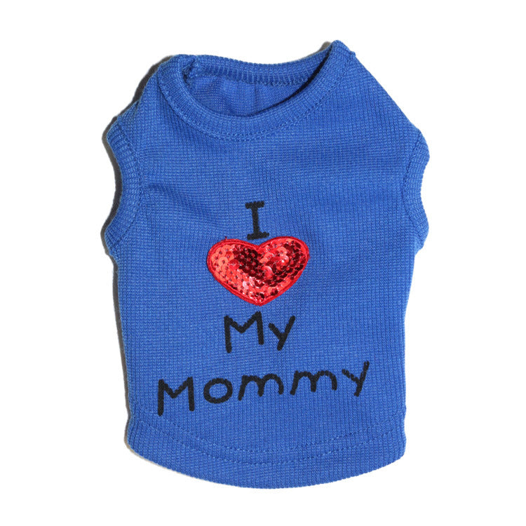 Pet Supplies Dog Clothes Threaded Daddy Mommy 4 Pet Vest