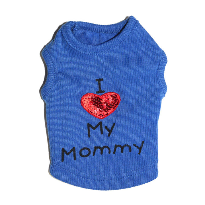 Pet Supplies Dog Clothes Threaded Daddy Mommy 4 Pet Vest