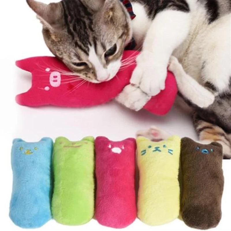 Catnip Cat Toys Pillow Interactive Cat Toy Catnip Pet Supplies Pillow Thumb Plush Teeth Grinding Bite Mint Cat Accessories