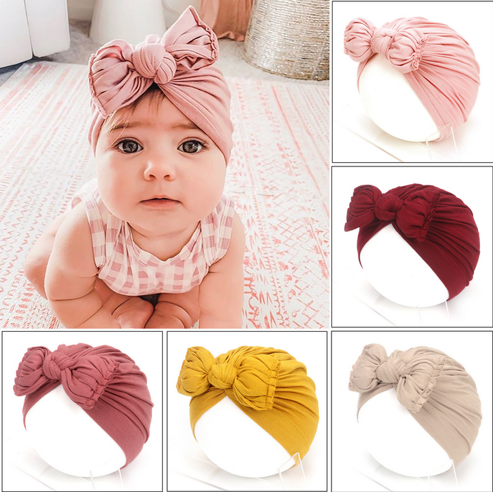 Baby Girl Cute Soft Bonnet Headwraps